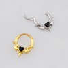 GOTHIC BLACK HEART BAT WING SEPTUM CLICKER RING 316L SURGICAL STEEL